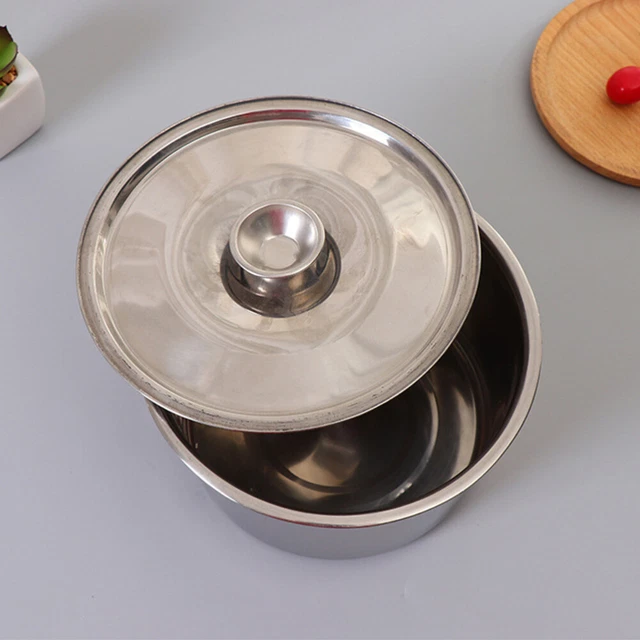 STAINLESS STEEL BASIN Containers with Lids Nesting Bowls Seasoning Jar
