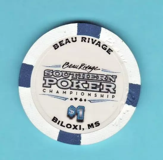 SOUTHERN POKER  "Championship"  $1 POKER CHIP    Beau Rivage  BILOXI, MISS.