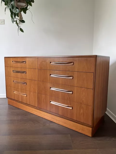 Mid Century Teak G Plan Fresco Eight Drawers Chest Of Drawers Sideboard Retro