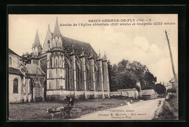 CPA Saint-Germer-de-Fly, Abside de l´Eglise abbatiale et Chapelle