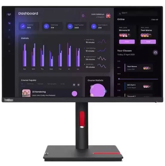 LENOVO ThinkVision T24I-30 23.8"/24" 60Hz FHD Monitor 1920x1080 16:9 4ms Heig...