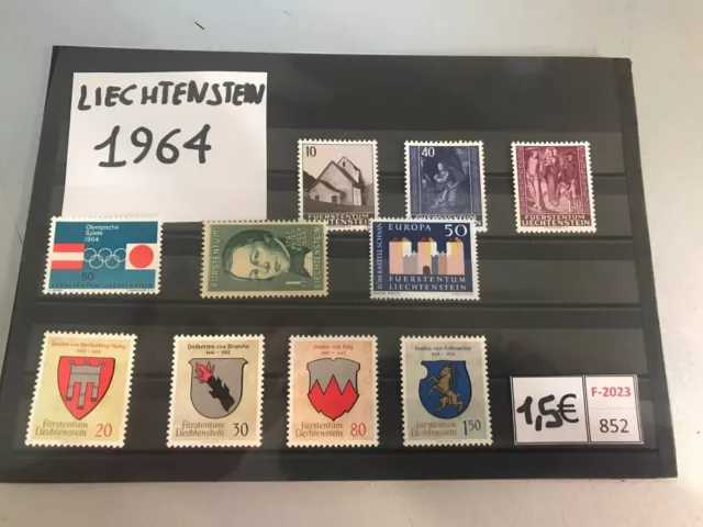 F-2023-852 Liechtenstein Annata 1964  Nuovi Mnh