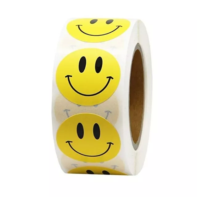 Smiley-Aufkleber für Kinder Belohnung Gelbe Punkte Etiketten Lächeln Gesicht