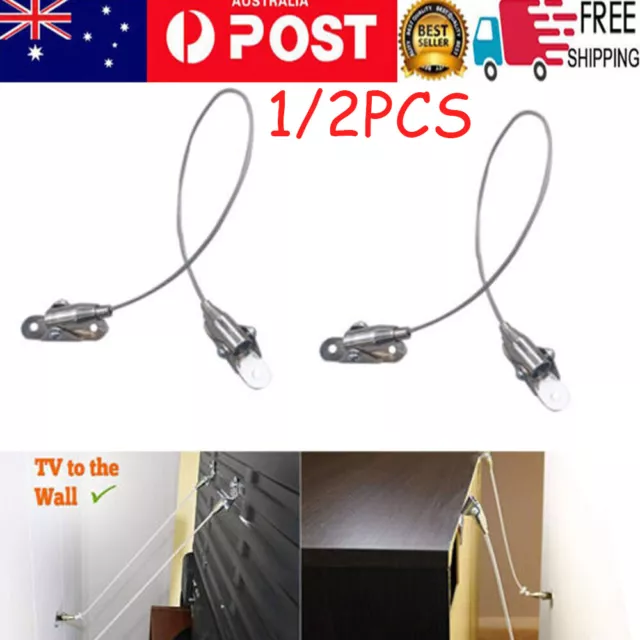 Metal Anti-Tip TV and Furniture Safety Straps Childproof Wall Strap 1/2pcs