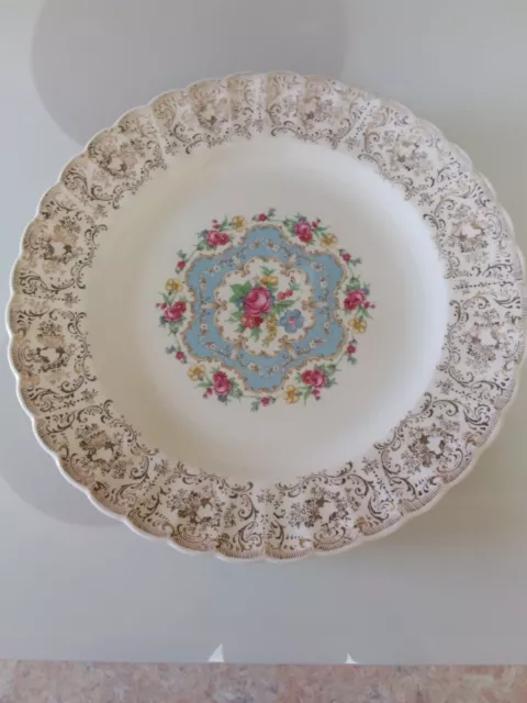 Set Of 4 Vintage LIMOGES American Limoge LYRIC 1K-S 384-X   9 1/2" Dinner Plates