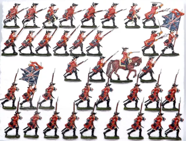Großbritannien, England ca. 1760, Infanterie, Kieler, 37 Zinnfiguren