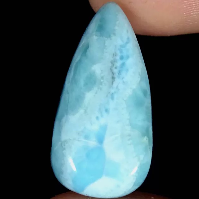 21.40Cts Natural Sky Blue Larimar Pear Cabochon Loose Gemstones