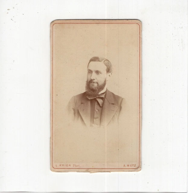 L. Krier CDV Foto Herrenportrait - Metz 1870er