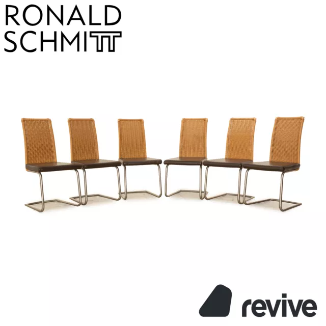 Ronald Schmitt RST 19 Cuir Chaise Braun Salle à Manger