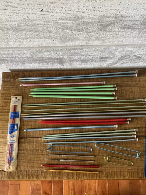 Vintage Boye-Susan Bates Crochet Hooks, Knitting Needles And Circular Needles