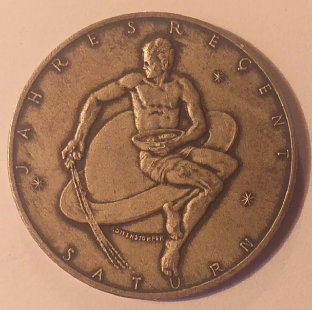 Kalendermedaille 1958 Bronze Jahresregent Saturn