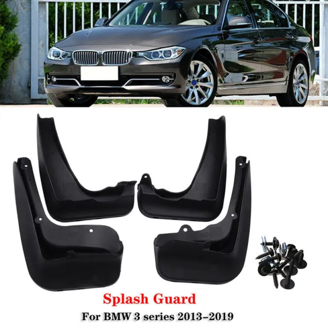 Front Rear Mud Flaps Splash Guards Set fits 2012-2018 BMW 3 Series F30 Mudguards
