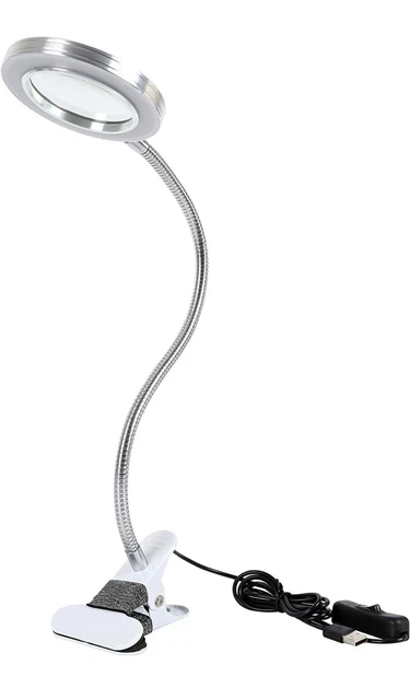 Lampada Estetista con Lente d'Ingrandimento 8 Diottrie,Lampada LED USB