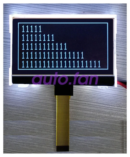 BRAND NEW GENUINE12864B11 COG LCD screen black background white ...