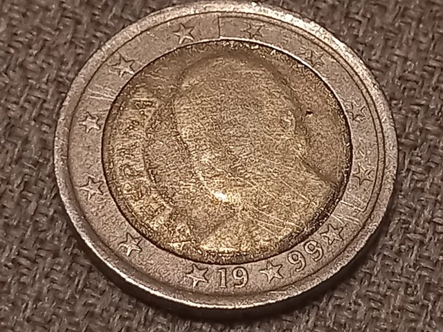 PIÈCE FAUTÉE DE 2 EUROS ESPAGNE 1999.Juan Carlos EUR 60,00 - PicClick FR