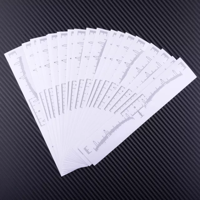 50x Microblading Disposable Eyebrow Ruler Sticker Tattoo Shaper Measure Tool Pop
