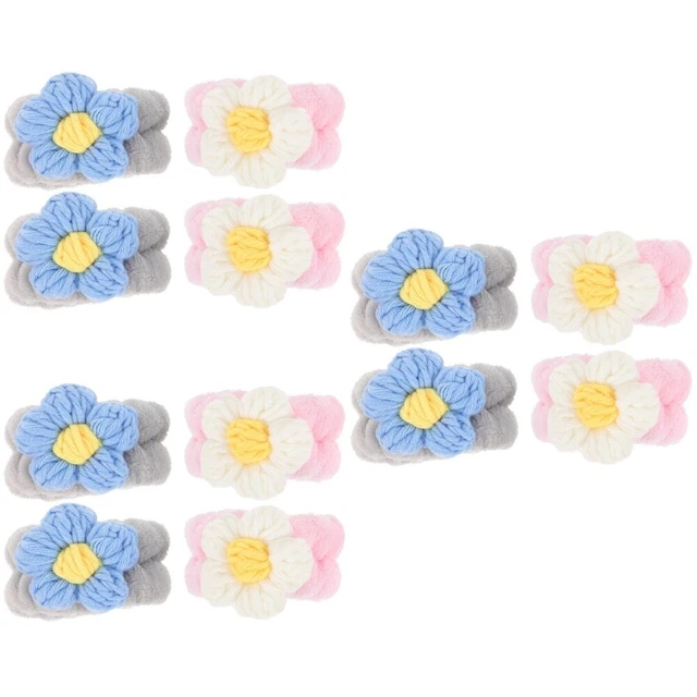 6 paia peluche polso elastici bracciale lavaggio viso trucco ragazza