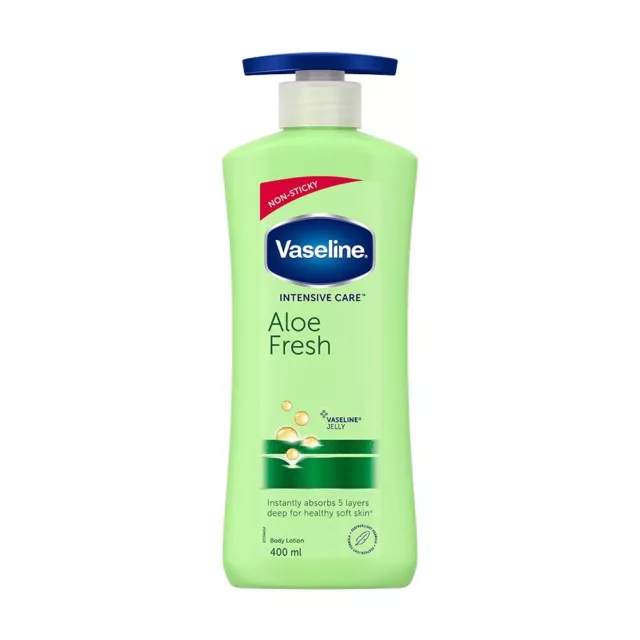 Vaseline Intense Soin Aloés Frais Hydratant Corps Lotion 400ml