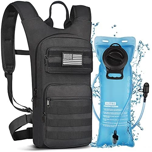 Hydration Backpack with 3L TPU Water Bladder, Tactical Molle Water Backpack