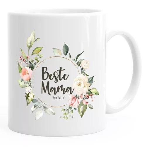 Kaffee-Tasse Beste Mama der Welt Muttertag Watercolor Geschenk-Tasse MoonWorks®