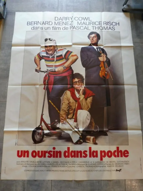 Ancienne Affiche Cinéma  "Un Oursin Dans La Poche " Tres Bon Etat  120 X 160