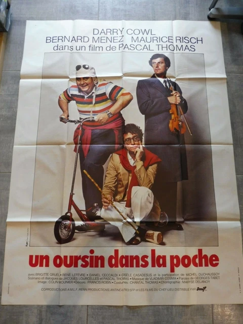 Ancienne Affiche Cinéma  "Un Oursin Dans La Poche " Tres Bon Etat  120 X 160