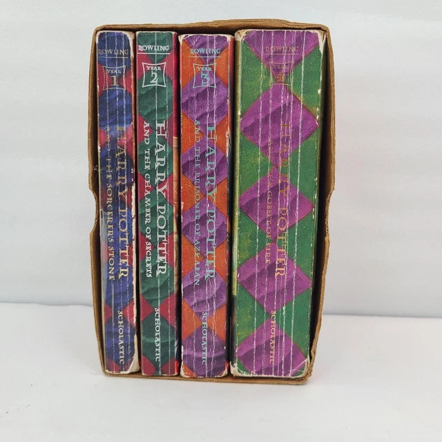 Harry Potter Boxed Set of First Four Books (1,2,3,4) softcover 1999-2002