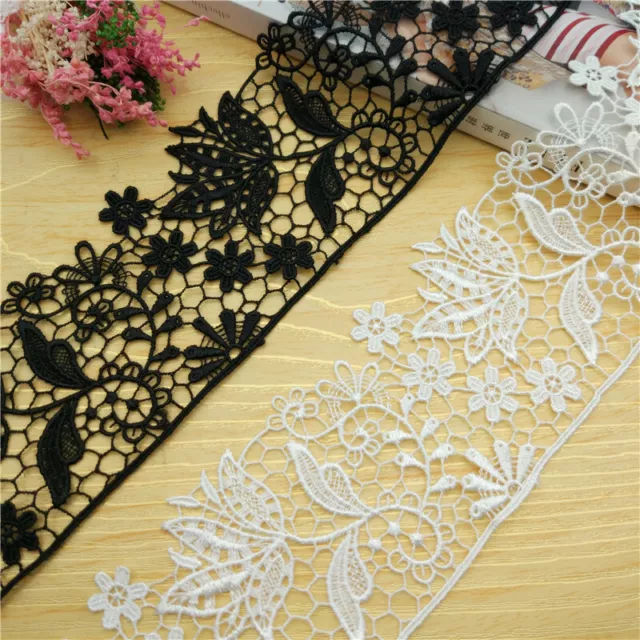 0.9m DIY Bordure Dentelle Découpes Fleur Ruban Patchwork Matériel Couture Craft