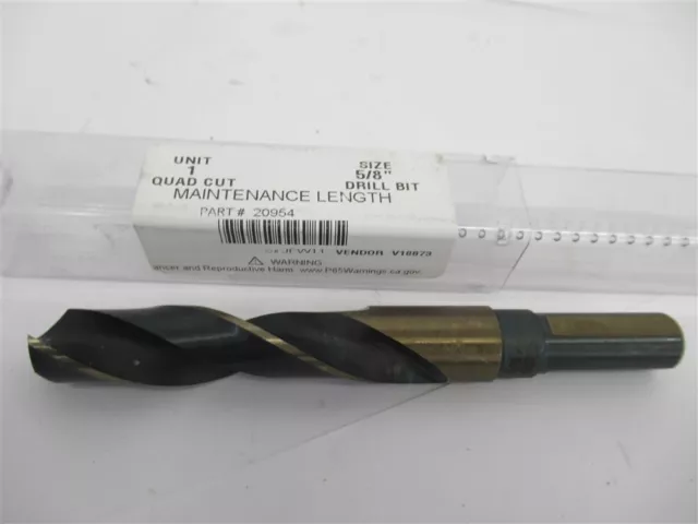 20954 , 5/8" HSS Maintenance Length Drill Bit