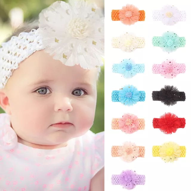 Baby Headband Sequins Design Headdress Wedding Birthday Party Wide Toddler Hair