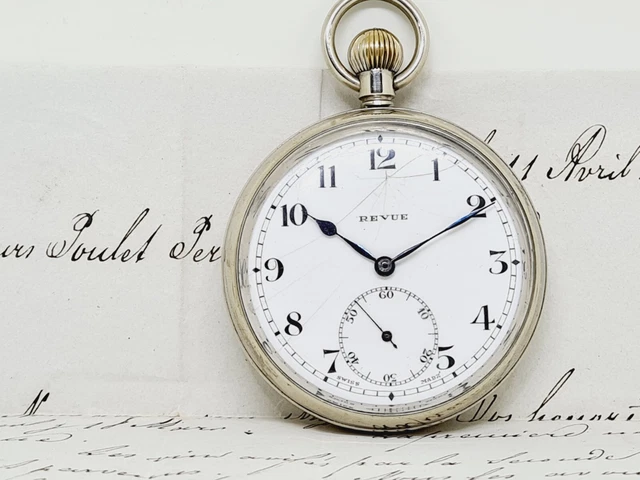 Revue nickel case pocket watch