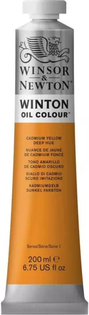 Winsor & Newton Winton Oil Colour 1437115 Cadmium Yellow Deep Hue 200 ML