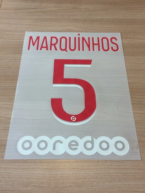 Flocage Officiel Marquinhos N°5 PSG 2020/2021 - Quatrième Maillot, Vendeur Pro