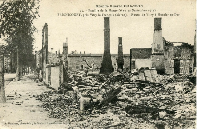 Cpa // Military War / La Marne Trignicourt Route De Vitry