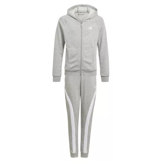 Girls Adidas Full Tracksuit Top Bottoms Hoodie Junior Joggers Fleece Kids Set