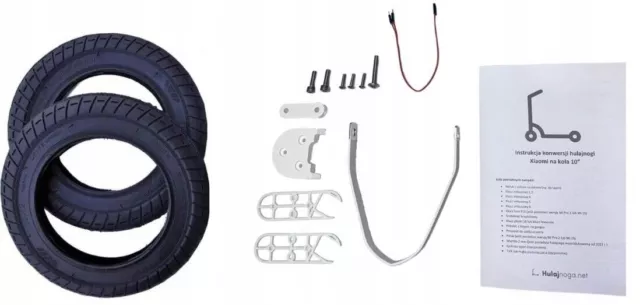 Kit complet pour convertir le scooter Xiaomi en pneus 10'' (blanc)