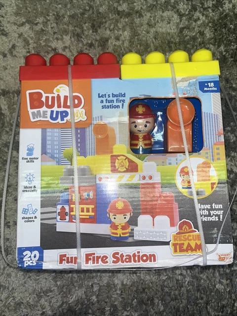HAPPY LINE BUILD ME UP MAXI BLOCKS - FUN Fire STATIONS (20 pieces)