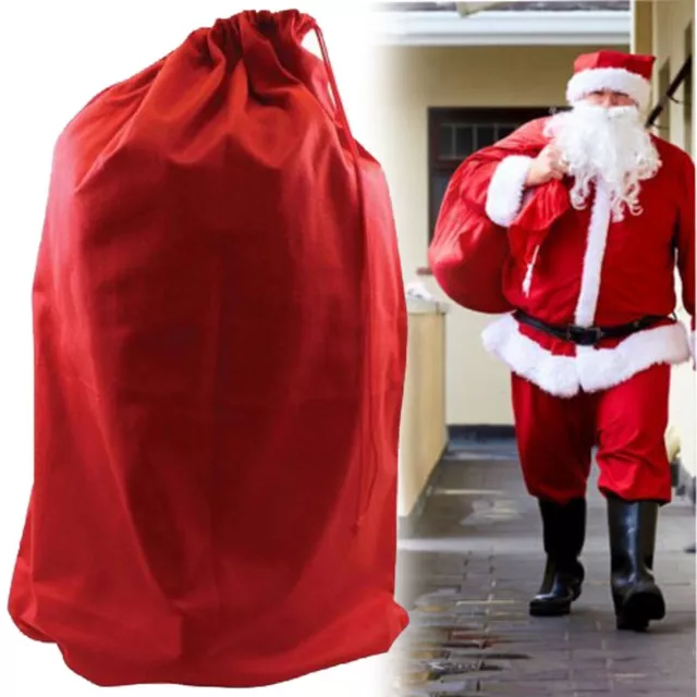 🎅Giant Santa Sack Red Felt Christmas Xmas Present Gift Bag Extra Large 100x75cm