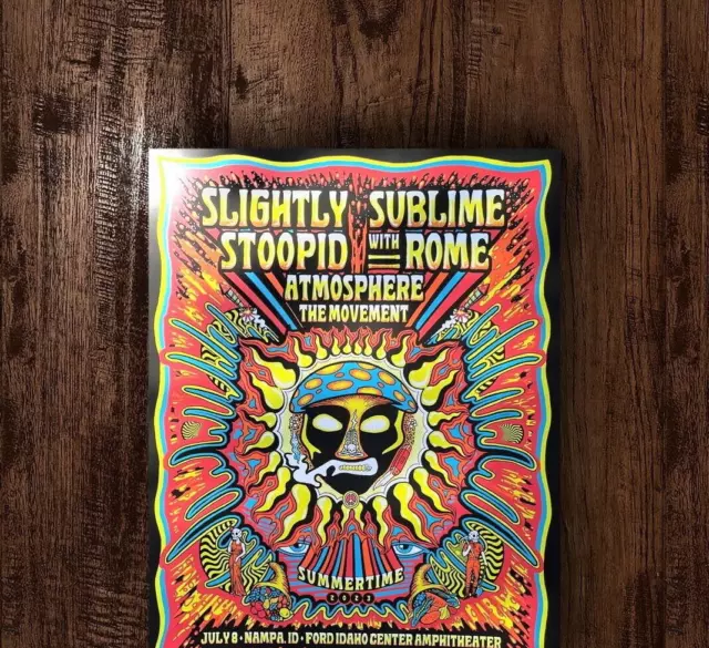 Slightly Stoopid Sublime July 8th 2023 Nampa Idaho LTD AP Concert Poster