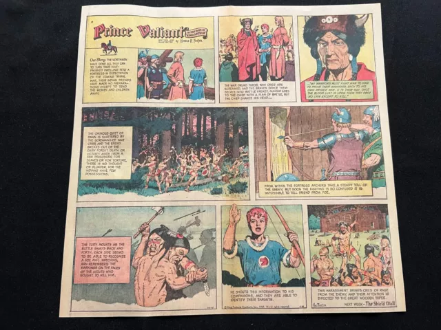 #TTP04y PRINCE VALIANT by Harold Foster Sunday Two Thirds Page October 31, 1965