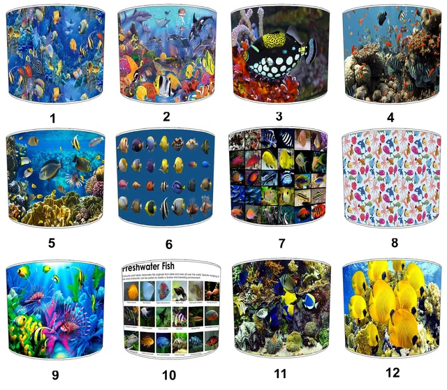 Under The Sea Lampshades Ideal To Match Aquarium Fish Wall Decals & Stickers