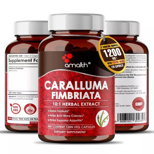 Extrait de Caralluma Fimbriata Perte de poids Appetite Diet Capsules 120...
