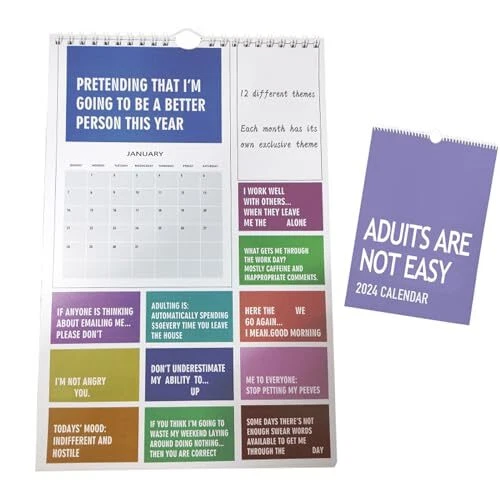 2024 CALENDAR, 2024 Monthly Inspirational Wall Calendar for Adult to Do
