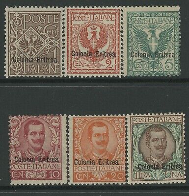 Italy Colony-Eritrea, Mint, #19-23,29, Og Nh/Lh, Clean & Sound