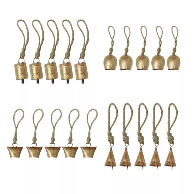 Tin Metal Bells Decorative Home Decor Bronze Vintage Collectibles Bells 20 Pcs