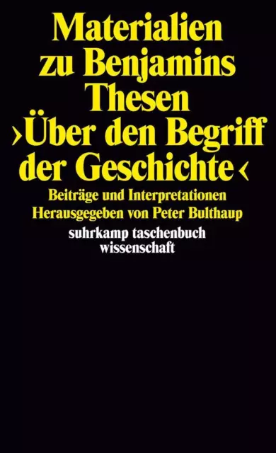 Materialien zu Benjamins Thesen >Über den Begriff der Geschichte< | 1975