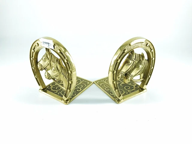 Melody Jane Dollhouse Horse Bookends – Antique Brass Miniature Study Accessory For 1:12 Scale - View #8