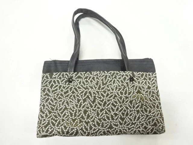 6840335: Japanese Kimono / Vintage Bag / Bamboo Grass
