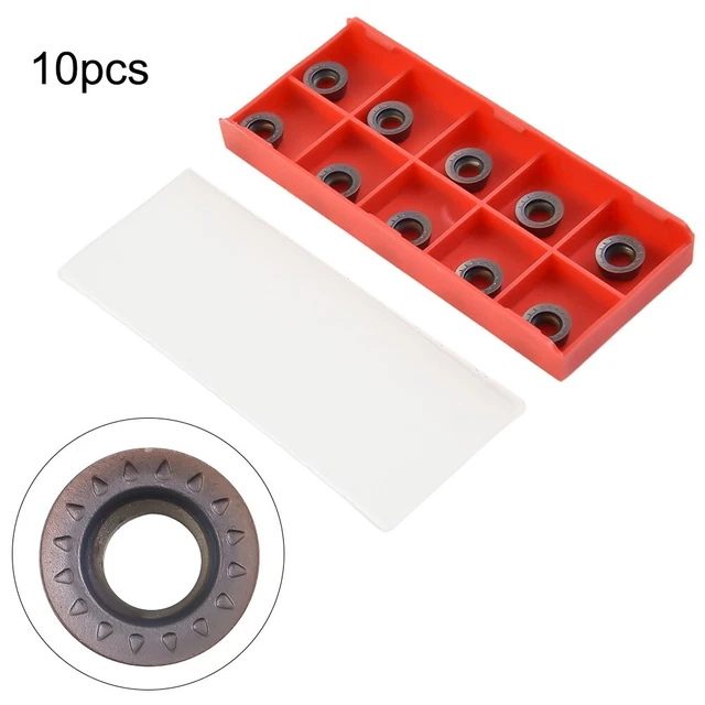 CNC 10pcs Carbide Insert Internal Lathe RPMT10T3MOE Replacement Durable