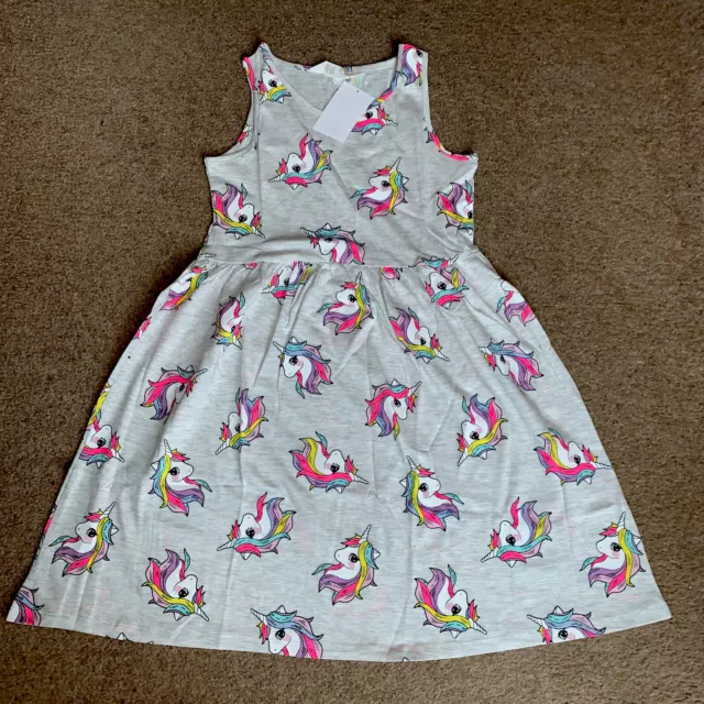 Bnwt H&M Girls / Unicorn Dress Age 8-9 -10 Years Next Season